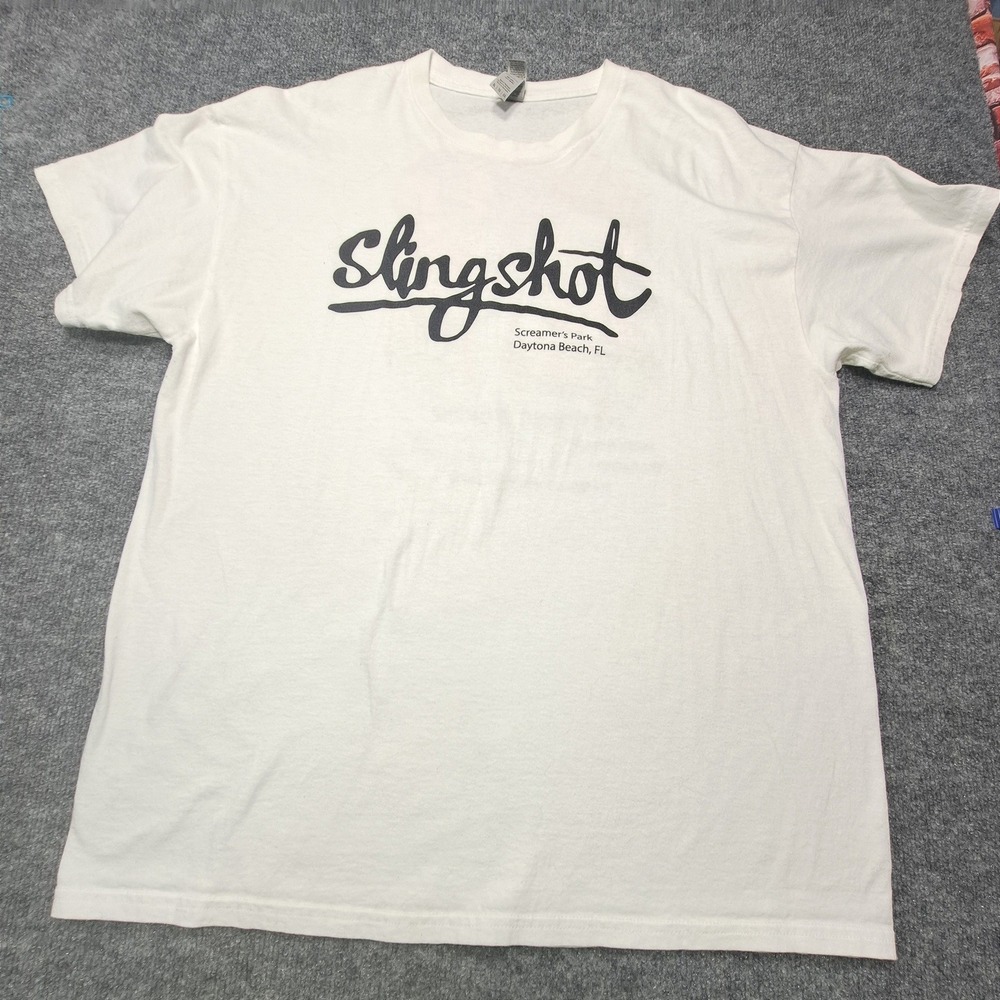 Gildan Slingshot Vomatron Daytona Beach Florida Souvenir T-Shirt White XL